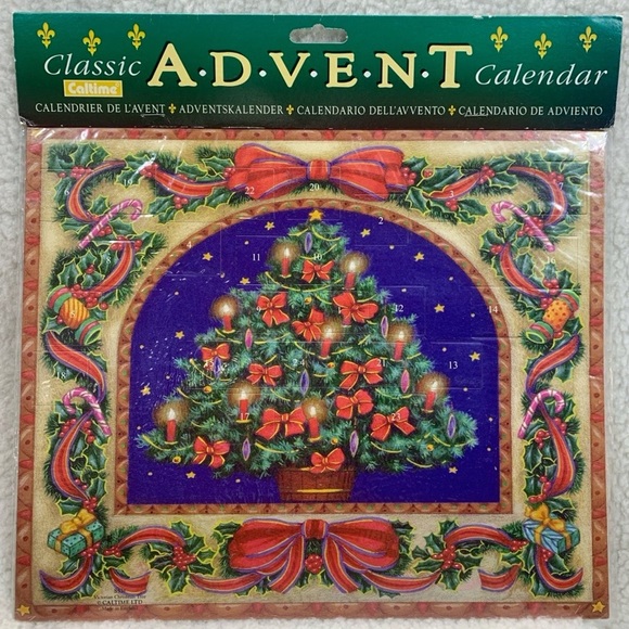 Advent Calendar Victorian Christmas Tree 13" New Made in England - Picture 1 of 11